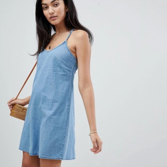 denim sleeveless midi dress The Workshop Washed Corset Detail BT Bear Pet Christmas Personalization & Bow Options:Text + 2 Clips SWEETHEART NECKLINE 45.5in Medium